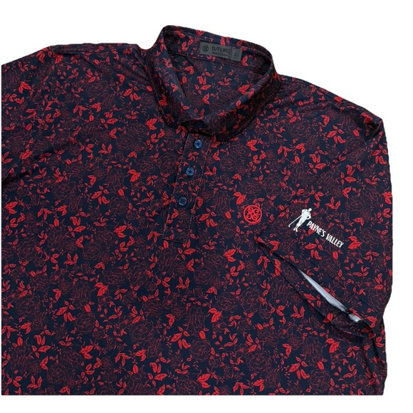 G/FORE Polo Shirt Floral Tech Golf Modern Stretch Performance Jersey Mens XL - Picture 2 of 6
